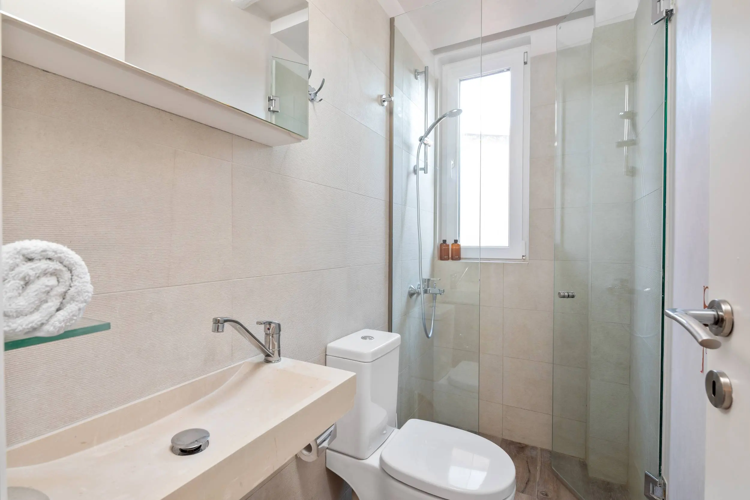 Walk-in shower bathroom at CasaNova